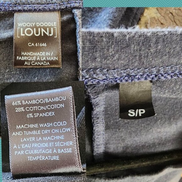 Wooly Doodle Lounj Navy Bamboo Cotton Romper One Piece - Picture 2 of 2